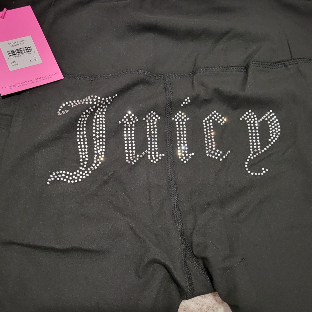 Juicy Couture Anthracite Leggings With Rhinestone Logo - M - Picture 3 of 3